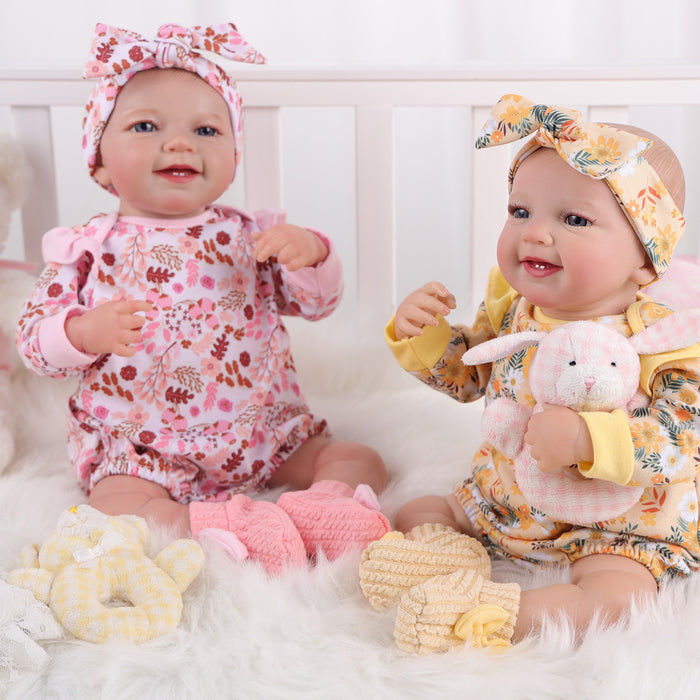 Babeside Leen 20" Realistic Reborn Baby Girls Dolls Infant Adorable Twins