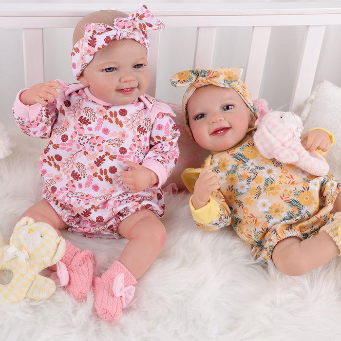 Babeside Leen 20" Realistic Reborn Baby Girls Dolls Infant Adorable Twins