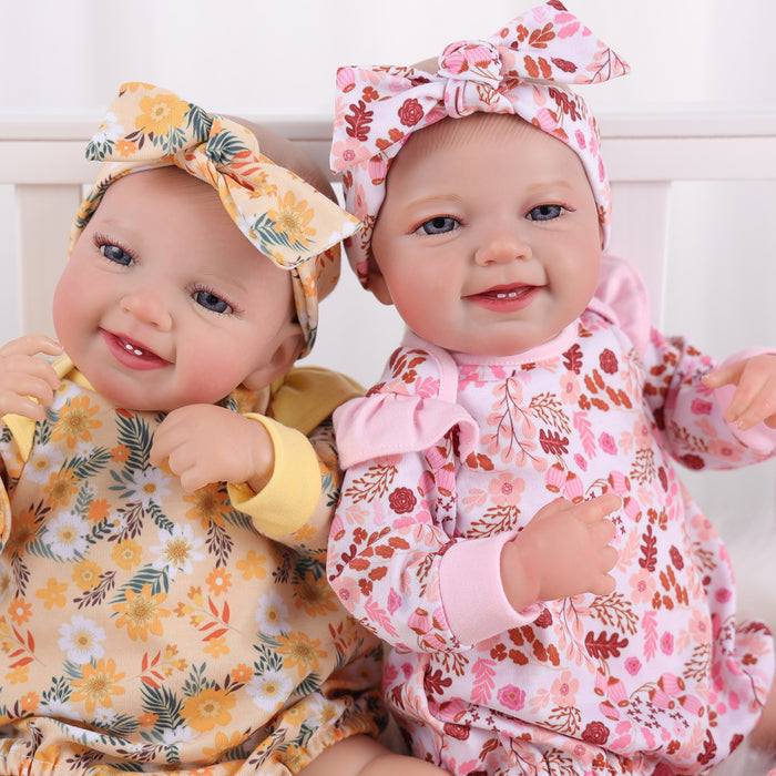 Babeside Leen 20" Realistic Reborn Baby Girls Dolls Infant Adorable Twins
