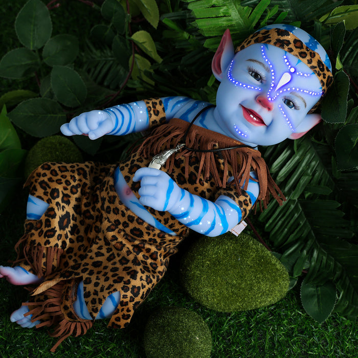 Babeside Leen 20" Reborn Baby Doll Girl Blue Eyes Infant Awake Smile Blue Fairy (Pre-Order, Ship Date: March 15）