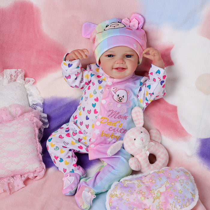 Babeside Leen 20" Reborn baby doll Purple-gray Eyes Baby Doll Infant Baby Smile Girl