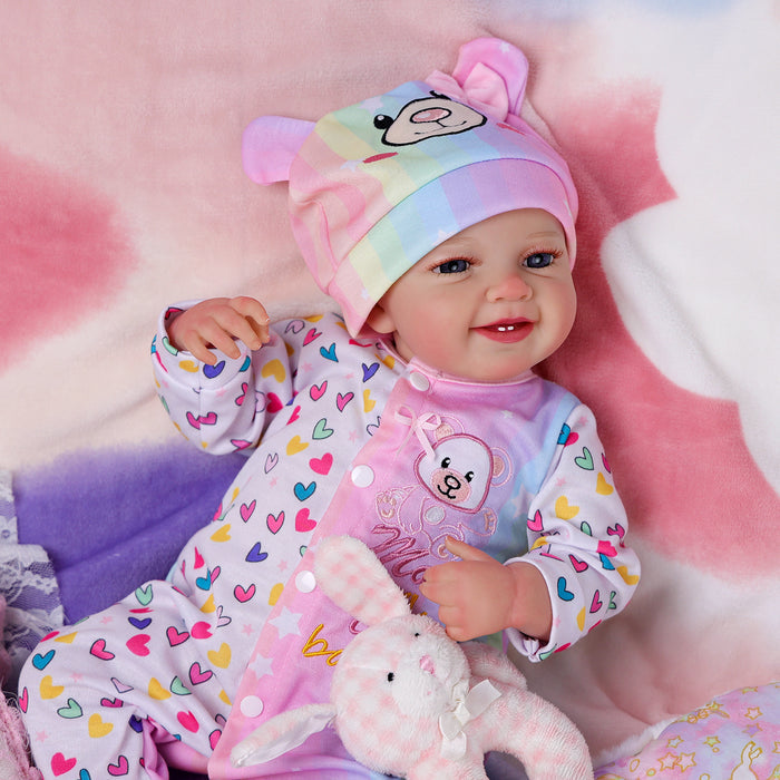 Babeside Leen 20" Reborn baby doll Purple-gray Eyes Baby Doll Infant Baby Smile Girl