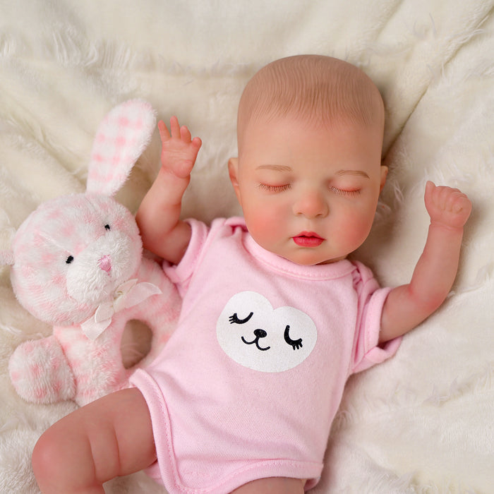 Babeside Lola 12" Reborn Baby Doll Infant Cute Sleeping Girl Pink Sweetie