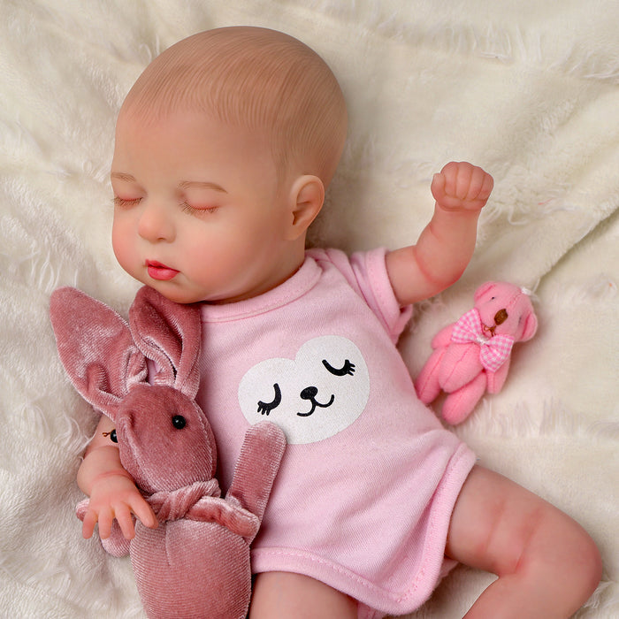 Babeside Lola 12" Reborn Baby Doll Infant Cute Sleeping Girl Pink Sweetie
