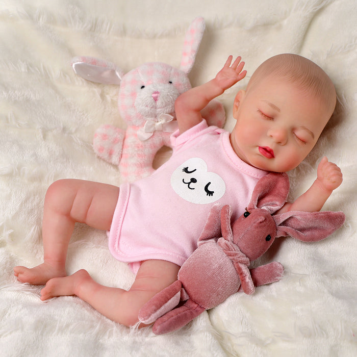 Babeside Lola 12" Reborn Baby Doll Infant Cute Sleeping Girl Pink Sweetie