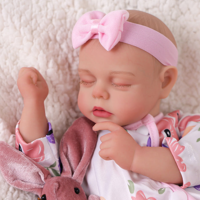 Babeside Lucy 15" Reborn Baby Doll Lifelike Girl Sleeping Infant Adorable Beautiful Flowers