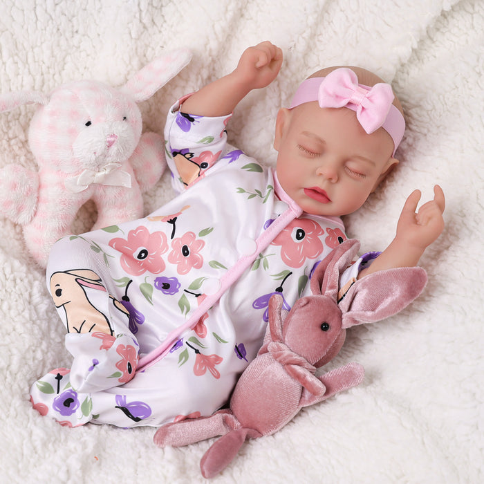 Babeside Lucy 15" Reborn Baby Doll Lifelike Girl Sleeping Infant Adorable Beautiful Flowers