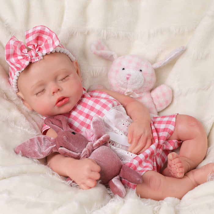 Babeside Lucy 16'' Realistic Reborn Baby Doll Sleeping Sweet Girl Full Silicone