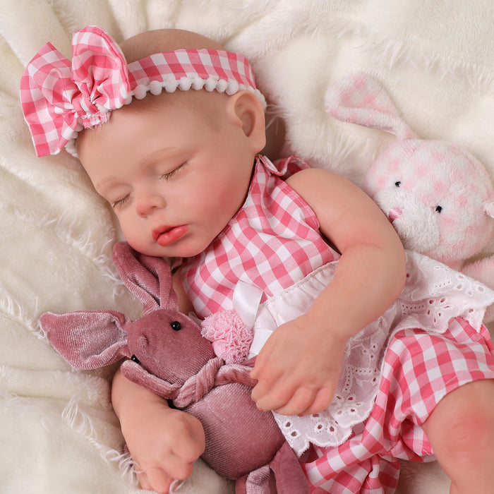 Babeside Lucy 16'' Realistic Reborn Baby Doll Sleeping Sweet Girl Full Silicone