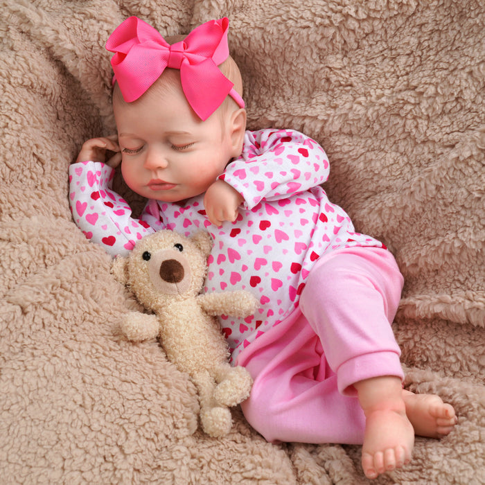 Babeside Lucy 20'' Adorable Reborn Baby Doll Sleeping Girl Pink Suit