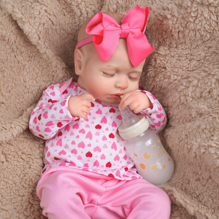 Babeside Lucy 20'' Adorable Reborn Baby Doll Sleeping Girl Pink Suit