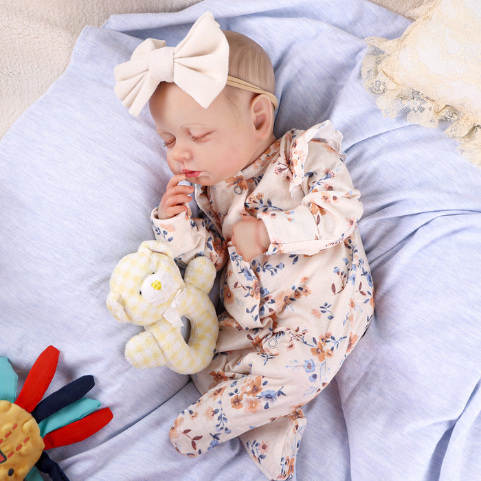 Babeside Lucy 20'' Floral Suit Sleeping Infant Baby Girl