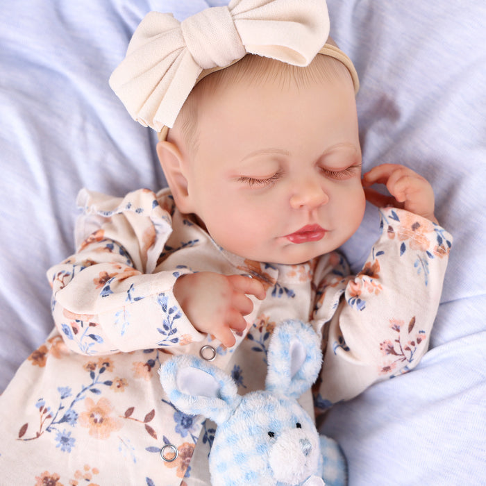 Babeside Lucy 20'' Floral Suit Sleeping Infant Baby Girl