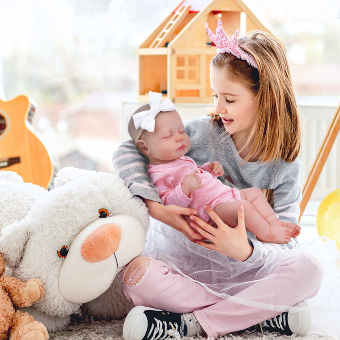Babeside Lucy 20'' Reborn Baby Doll Lifelike Adorable Sleeping Girl Pink (Pre-Order, Ship Date: March 15)
