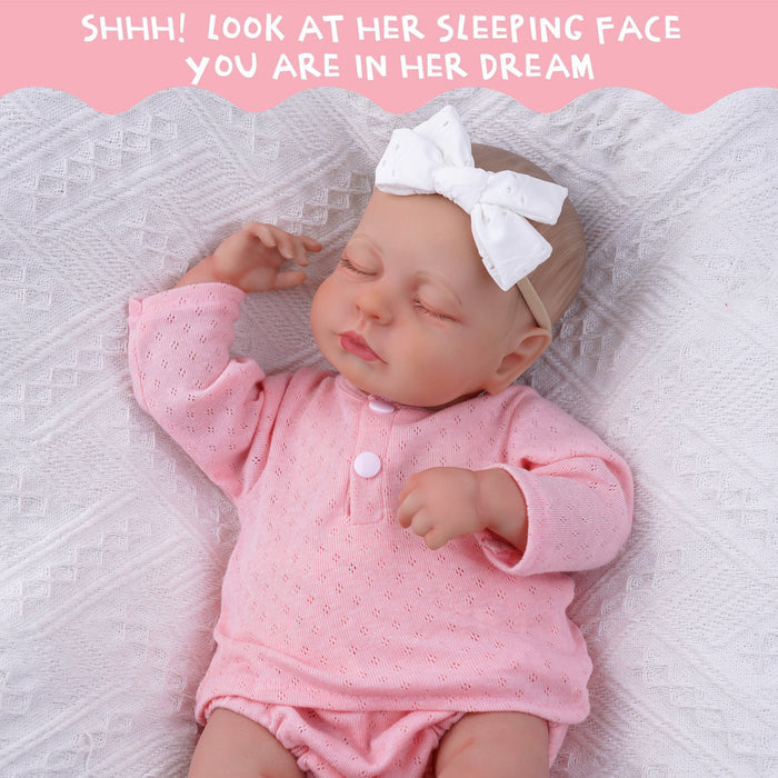 Babeside Lucy 20'' Reborn Baby Doll Lifelike Adorable Sleeping Girl Pink (Pre-Order, Ship Date: March 15)