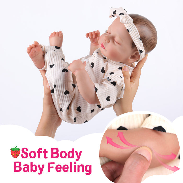 Babeside Lucy 20'' Sleeping Infant Baby Girl - 2 Pcs of Clothing