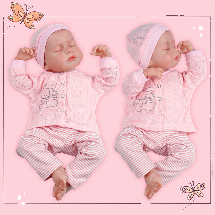 Babeside Lucy 20'' Sleeping Infant Baby Girl with Heartbeat Coos and Breath