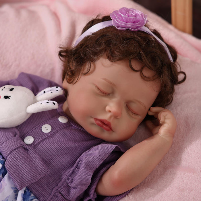 Babeside Lucy Lifelike Reborn Baby Dolls - 20 inch Baby Girl Purple Princess
