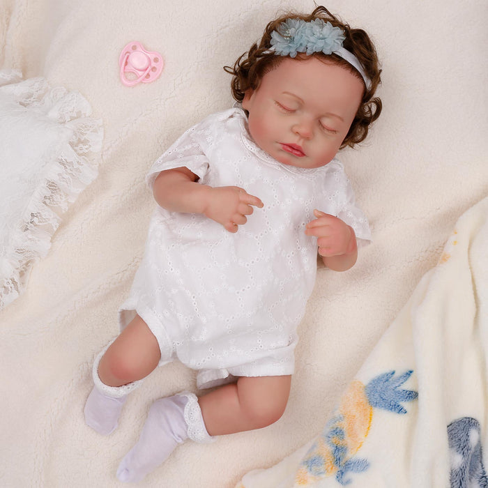 Babeside Lucy Lifelike Reborn Baby Dolls - 20 inch Baby Girl with Heartbeat Coos and Breath