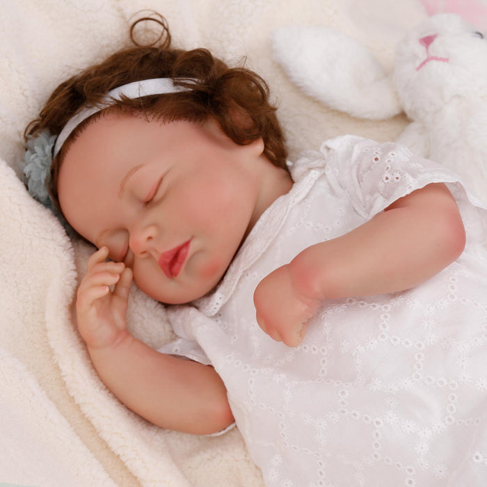 Babeside Lucy Lifelike Reborn Baby Dolls - 20 inch Baby Girl with Heartbeat Coos and Breath