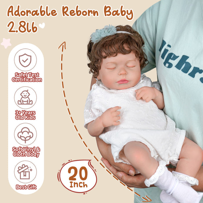 Babeside Lucy Lifelike Reborn Baby Dolls - 20 inch Baby Girl