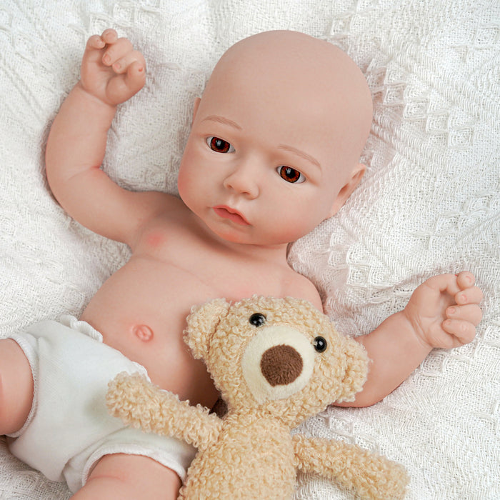 Babeside Lyla 12" Full Silicone Reborn Baby Doll Girl Lifelike Awake Lovely Angel
