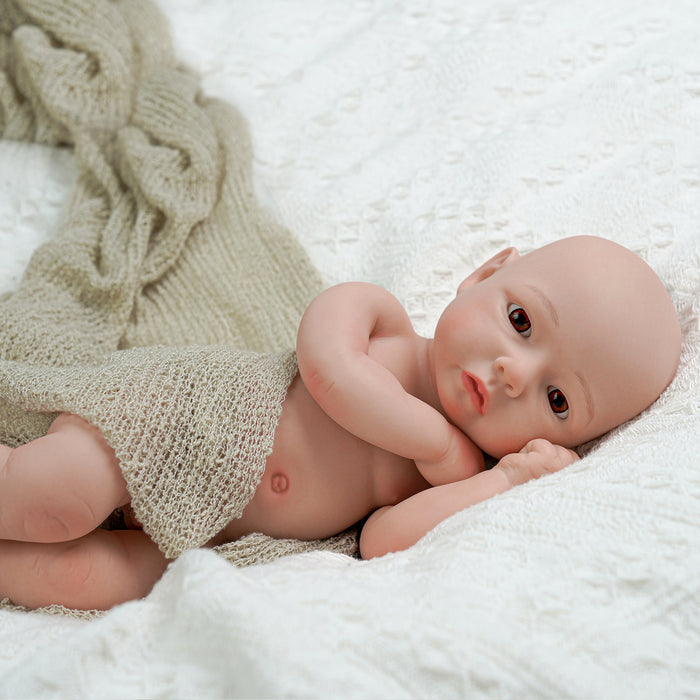 Babeside Lyla 12" Full Silicone Reborn Baby Doll Girl Lifelike Awake Lovely Angel