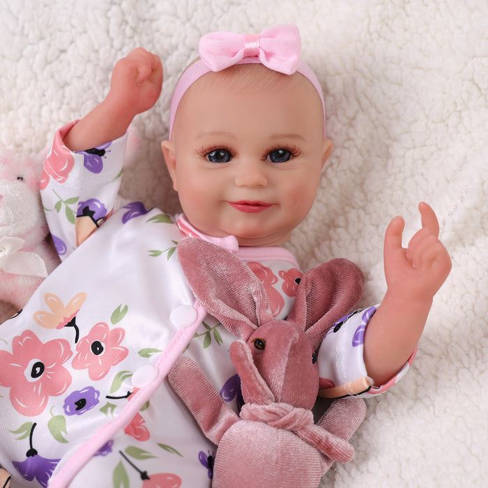 Babeside Maddy 15" Reborn Baby Doll Lifelike Girl Sleeping Infant Sweet Beautiful Flowers