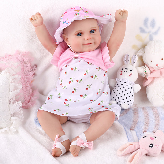 Babeside Maddy 20" Awake Infant Baby Hand-Painted Hair Girl