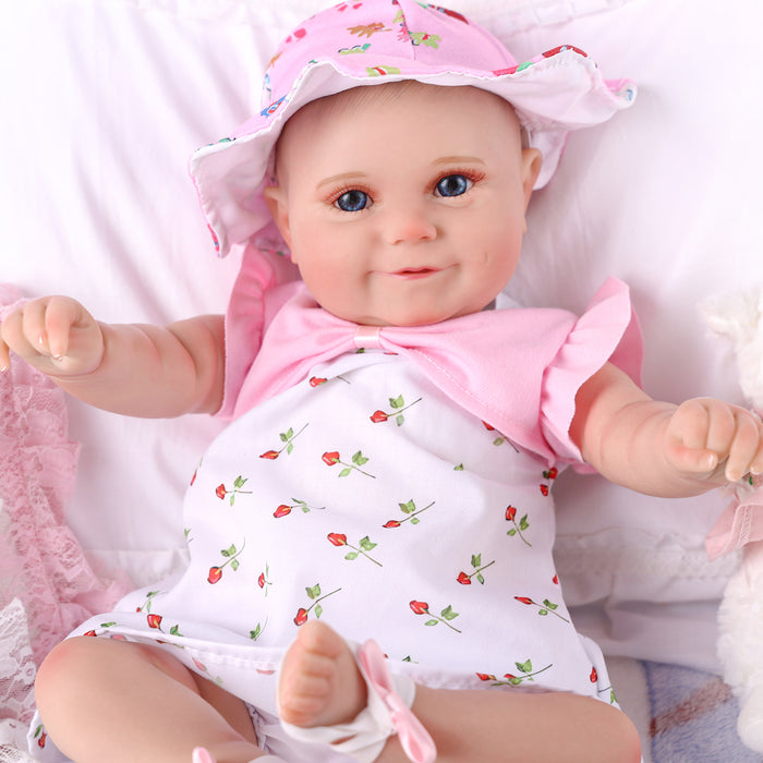 Babeside Maddy 20" Awake Infant Baby Hand-Painted Hair Girl