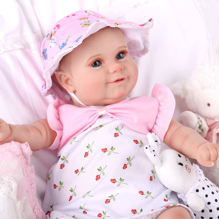 Babeside Maddy 20" Awake Infant Baby Hand-Painted Hair Girl