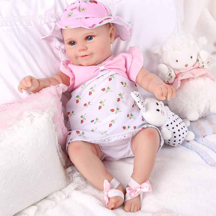 Babeside Maddy 20" Awake Infant Baby Hand-Painted Hair Girl