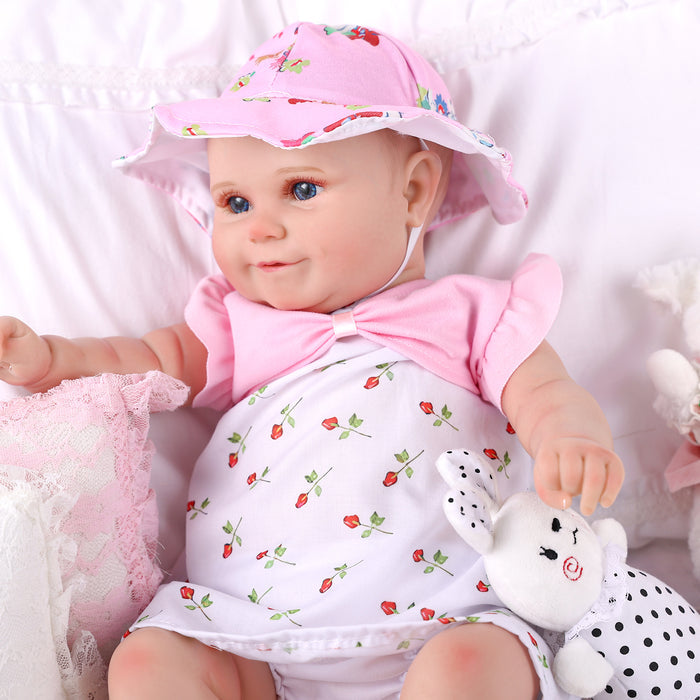 Babeside Maddy 20" Awake Infant Baby Hand-Painted Hair Girl
