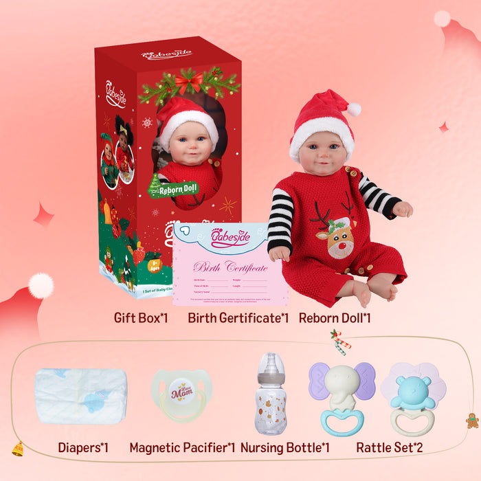 Babeside Maddy 20" Christmas Reborn Baby Doll Awake Infant Baby Girl