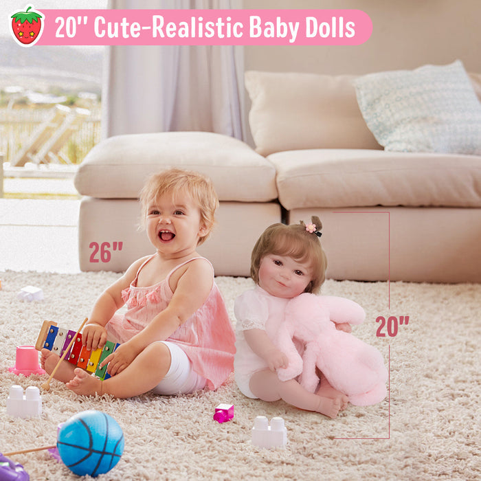 Babeside Maddy 20 Inch Lifelike Reborn Baby Dolls Girl Real Baby Feeling Realistic