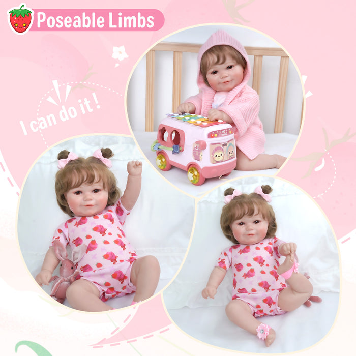 Babeside Maddy 20 Inch Lifelike Reborn Baby Dolls Girl Real Baby Feeling Realistic