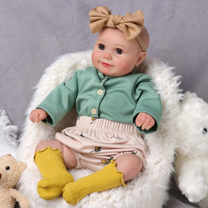 Babeside Maddy 20" Open & Close Eyes Realistic Reborn Baby Doll Adorable Girl Brown Eyes