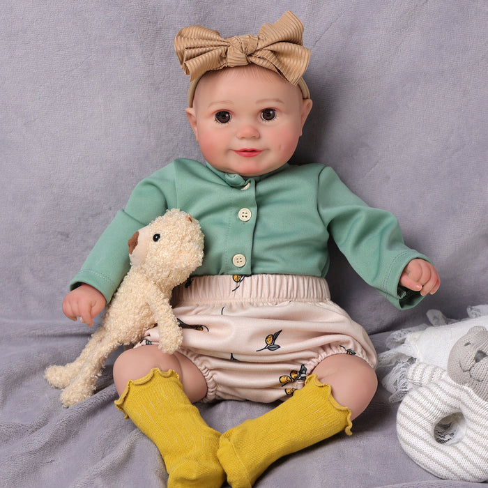 Babeside Maddy 20" Open & Close Eyes Realistic Reborn Baby Doll Adorable Girl Brown Eyes