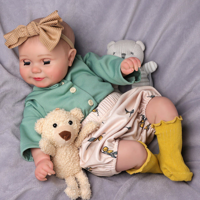 Babeside Maddy 20" Open & Close Eyes Realistic Reborn Baby Doll Adorable Girl Brown Eyes