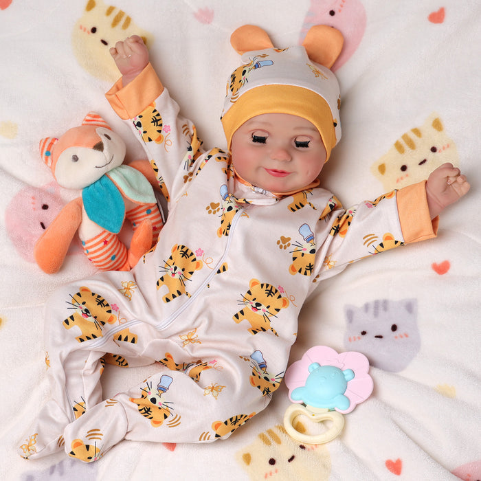 Babeside Maddy 20" Open & Close Eyes Realistic Reborn Baby Doll Adorable Girl Tiger