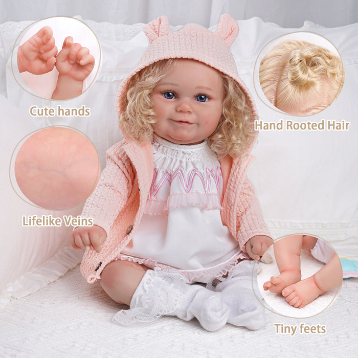 Babeside Maddy 20'' Realistic Reborn Baby Doll Lifelike Girl Awake Lovely Sweet And Soft