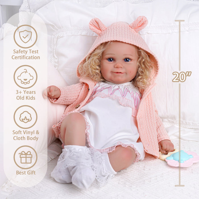 Babeside Maddy 20'' Realistic Reborn Baby Doll Lifelike Girl Awake Lovely Sweet And Soft