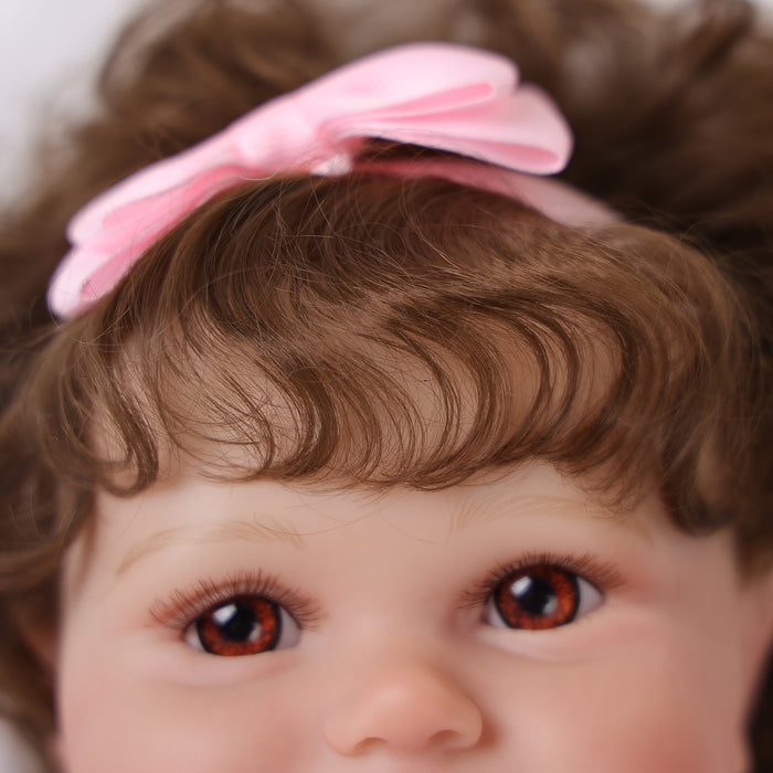 Babeside Maddy 20" Reborn Baby Doll Girl Awake Infant Lovely Puppy Happy Dog Pink With Heartbeat Coos And Breath