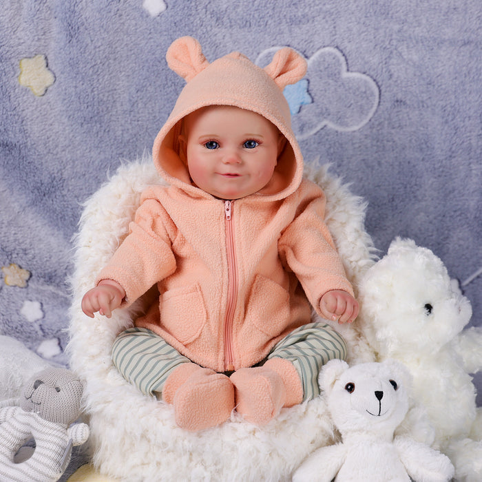 Babeside Maddy 20" Reborn Baby Doll Girl Blue Eyes Awake Sweet Infant