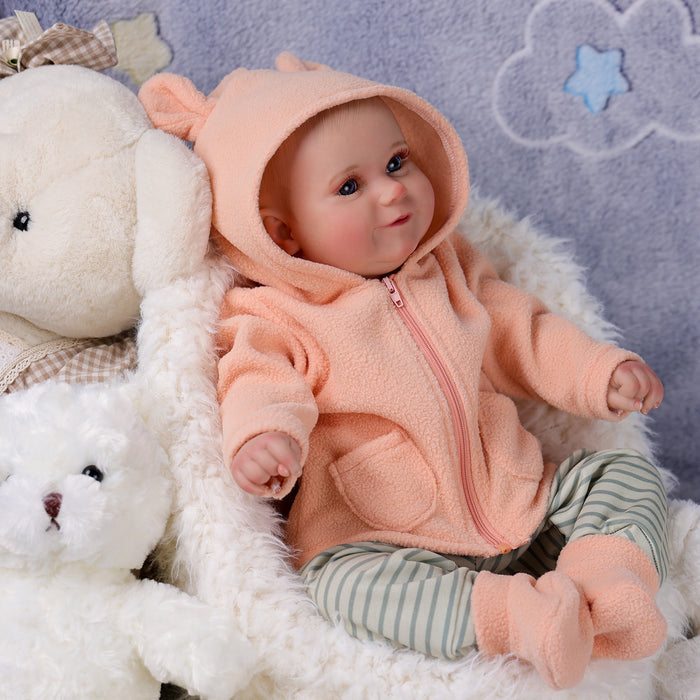 Babeside Maddy 20" Reborn Baby Doll Girl Blue Eyes Awake Sweet Infant
