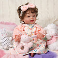 Babeside Mia 17" Reborn Baby Girl Brown Eyes Lovely Light Pink Buds