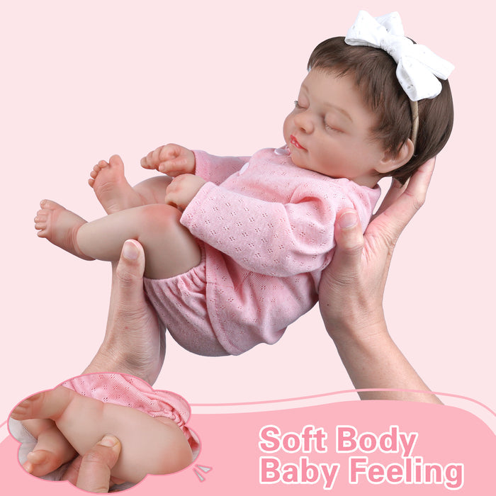 Babeside Mira 20'' Realistic Reborn Baby Doll Gril Sleeping Cute Pink Soft And Sweet