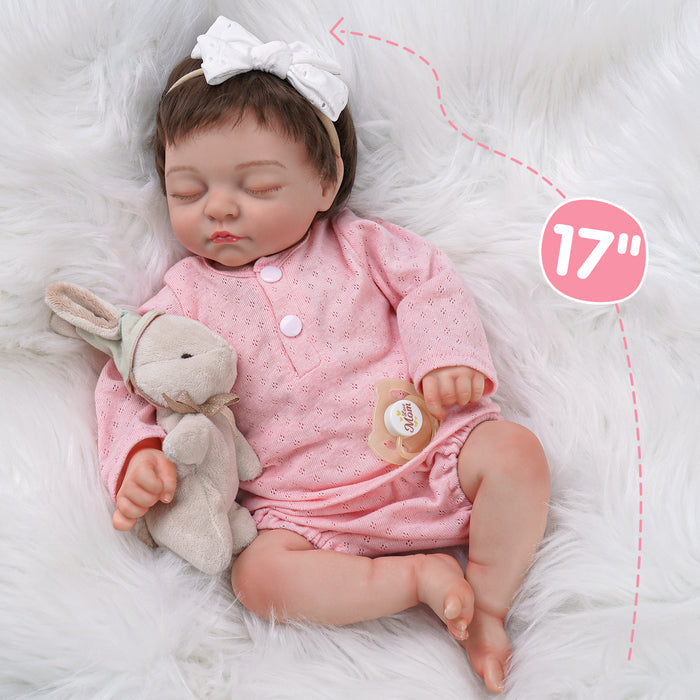 Babeside Mira 20'' Realistic Reborn Baby Doll Gril Sleeping Cute Pink Soft And Sweet