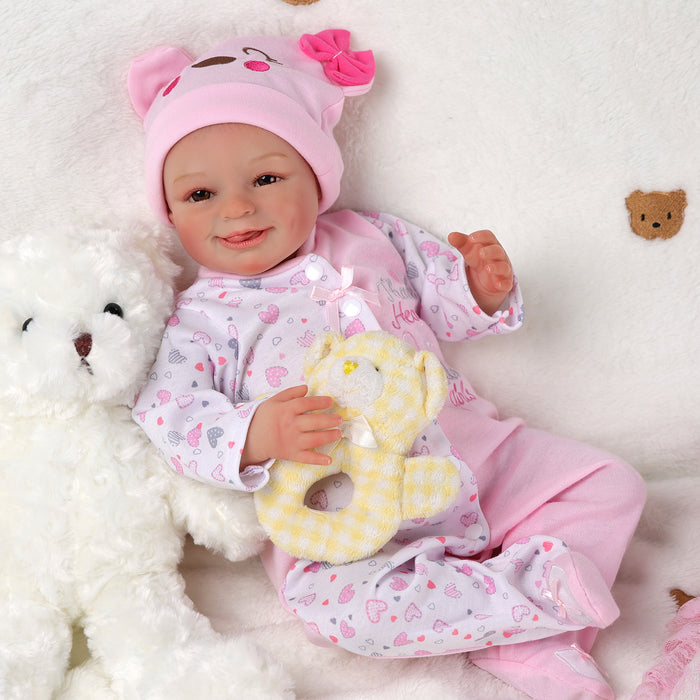 Babeside Momo 20" Reborn baby doll Purple-gray Eyes Baby Doll Infant Baby Smile Girl