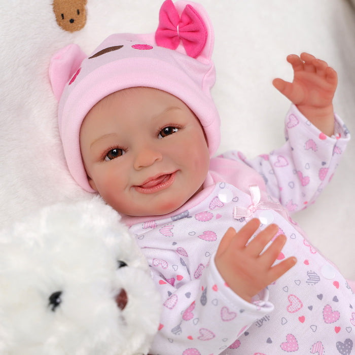 Babeside Momo 20" Reborn baby doll Purple-gray Eyes Baby Doll Infant Baby Smile Girl